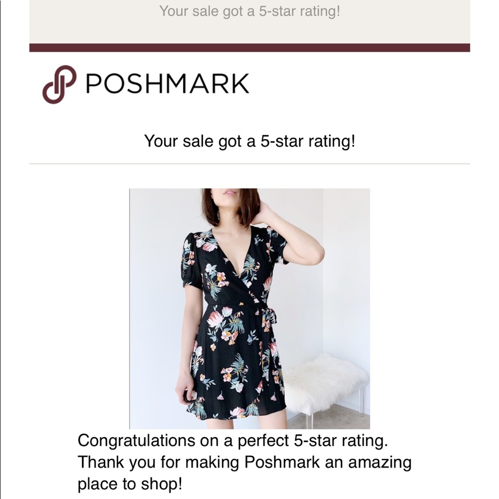 LAST 1 ! Sweet Floral Mini dress BLACK - Picture 2 of 7